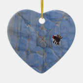 Kunst door kinderen, spin met cobweb, tekenen keramisch ornament (Voorkant)