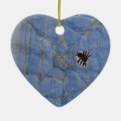 Kunst door kinderen, spin met cobweb, tekenen keramisch ornament (Achterkant)