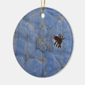 Kunst door kinderen, spin met cobweb, tekenen keramisch ornament (Links)