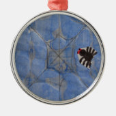 Kunst door kinderen, spin met cobweb, tekenen metalen ornament (Voorkant)