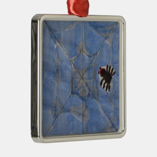 Kunst door kinderen, spin met cobweb, tekenen metalen ornament (Rechts)