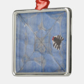 Kunst door kinderen, spin met cobweb, tekenen metalen ornament (Links)