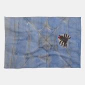 Kunst door kinderen, spin met cobweb, tekenen theedoek (Horizontaal)