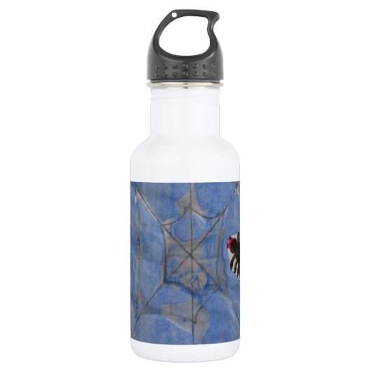 Kunst door kinderen, spin met cobweb, tekenen waterfles  (Voorkant)