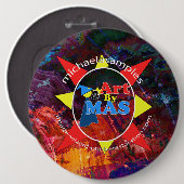 Kunst door MAS logo speld Ronde Button 6,0 Cm (Voorkant /achterkant)