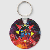 Kunst door MAS logo speld Sleutelhanger (Achterkant)