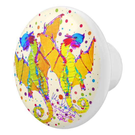 Kunst door Micheal Ceramic Knob Keramische Knop (Rechts)