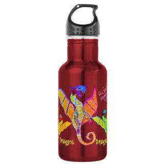 Kunst door Micheal Dragons Water Bottle Waterfles