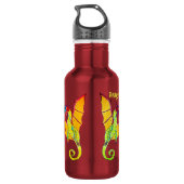 Kunst door Micheal Dragons Water Bottle Waterfles (Achterkant)