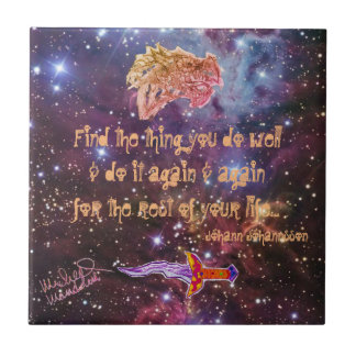 Kunst door Micheal Inspirerend Dragon Ceramic Tile Tegeltje