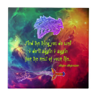 Kunst door Micheal Inspirerend Dragon Ceramic Tile Tegeltje