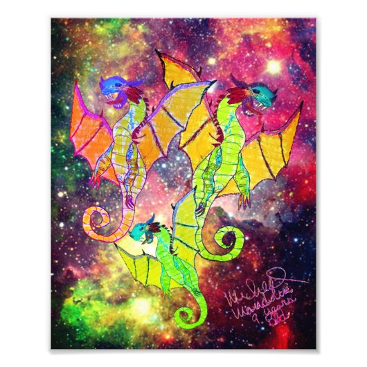 Kunst door Micheals Dragons Foto Afdruk (Voorkant)