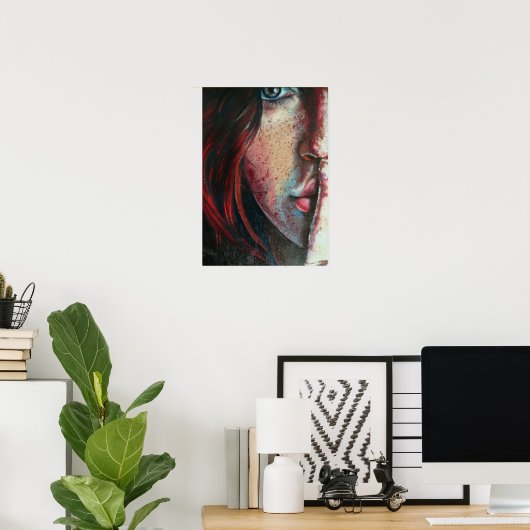 kunst door Sylvia lizarraga oil child myspace 008 Poster (Thuiskantoor)