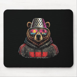 Kunst dragen Retro Beer Kaasrasp Hoed Muismat