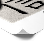 Kunst drukt Chinees symbool voor geloof op beton a Poster (Hoek)