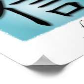 Kunst drukt Chinees symbool voor geloof op water a Poster (Hoek)