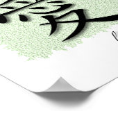 Kunst drukt Chinees symbool voor liefde op Mat af Poster (Hoek)