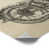 Kunst drukt Klassieke motorfiets af Poster (Hoek)