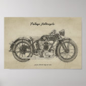 Kunst drukt Klassieke motorfiets af Poster (Voorkant)