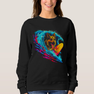 Kunst Duitse Herdershond Golf Surf Trui