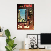Kunst Duitsland Duitse Reisposter TWA Print (Thuiskantoor)