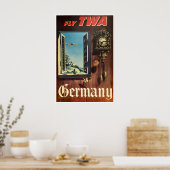 Kunst Duitsland Duitse Reisposter TWA Print (Keuken)