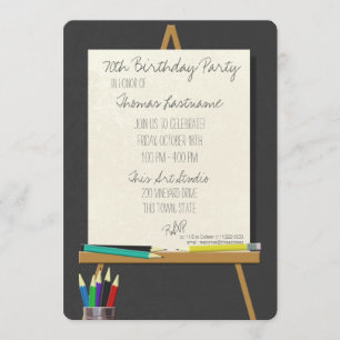 Kunst Easel Birthday Kaart