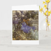 kunst - een fee in blauw, kaart (Gele Bloem)