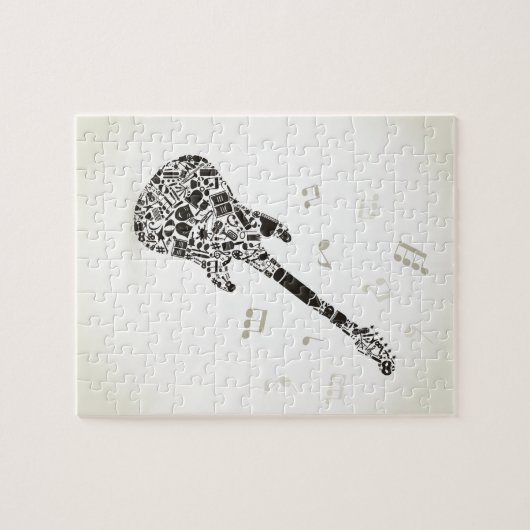 Kunst een gitaar legpuzzel (Horizontaal)