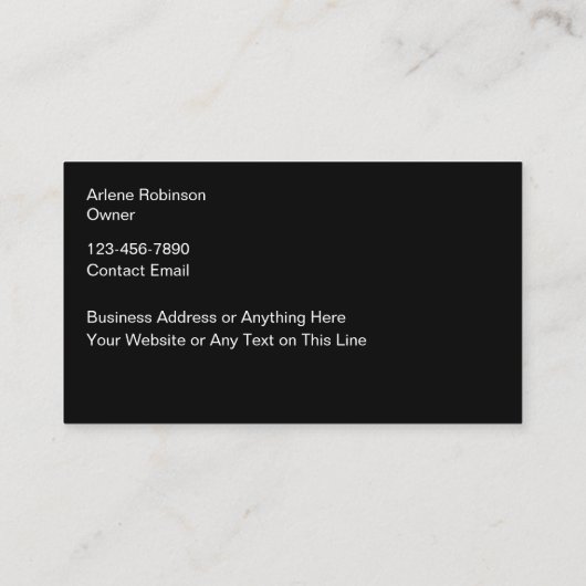 Kunst en ambacht Creatieve Visitekaartjes (Achterkant)