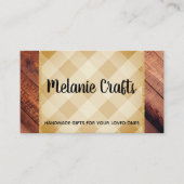 Kunst en ambacht | Plaid en Hout Visitekaartje (Voorkant)