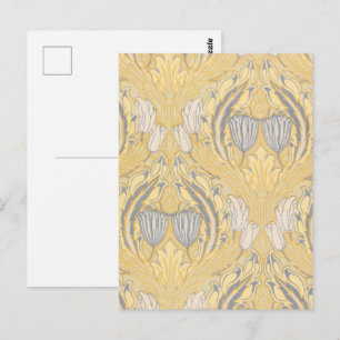 Kunst en Ambacht Walter Crane Blauwe Witte Tulpen Briefkaart