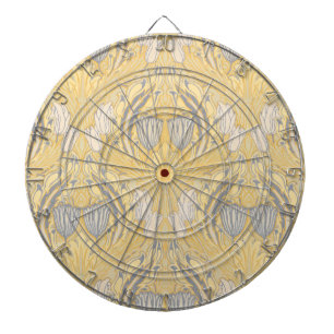 Kunst en Ambacht Walter Crane Blauwe Witte Tulpen Dartbord