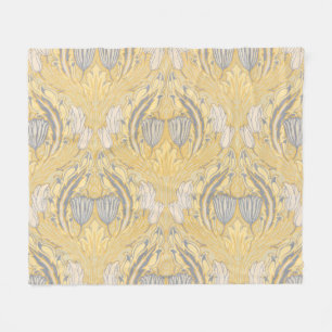 Kunst en Ambacht Walter Crane Blauwe Witte Tulpen Fleece Deken