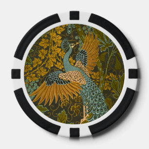 Kunst en Ambacht Walter Crane Pauwonenpatroon Poker Chips