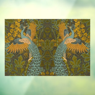 Kunst en Ambacht Walter Crane Pauwonenpatroon Raamsticker