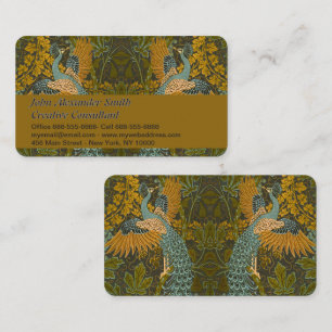 Kunst en Ambacht Walter Crane Pauwonenpatroon Visitekaartje