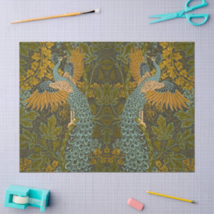 Kunst en Ambacht Walter Crane Pauwpatroon Tissuepapier