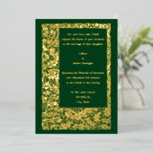  kunst en ambachtelijke drijvende grens folie uitnodiging (Staand Voorkant)