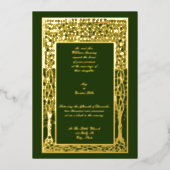  kunst en ambachtelijke fruitboomgrens folie uitnodiging (Voorkant)