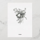  kunst en ambachtelijke fruitboomgrens folie uitnodiging (Achterkant)