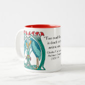 Kunst en ambachtelijke kranen v1 tweekleurige koffiemok (Voorkant links)