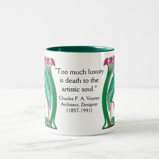 Kunst en ambachtelijke kranen v2 tweekleurige koffiemok (Center)