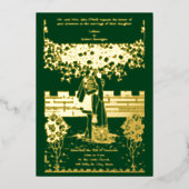  kunst en ambachtelijke middeleeuwse bruiloft folie uitnodiging (Voorkant)