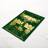  kunst en ambachtelijke middeleeuwse bruiloft folie uitnodiging (Gedraaid)