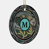 kunst en ambachtelijke stijl Koi sjabloon Keramisch Ornament (Rechts)