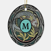 kunst en ambachtelijke stijl Koi sjabloon Keramisch Ornament (Links)