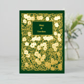  kunst- en ambachtelijke stijlmakreel - Rozen Folie Uitnodiging (Staand Voorkant)