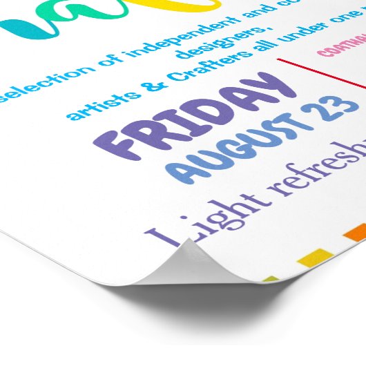 Kunst- en ambachtelijke themaevenementen poster (Hoek)