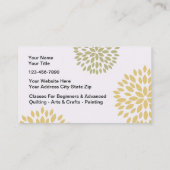 Kunst en ambachtelijke Visitekaartjes (Achterkant)